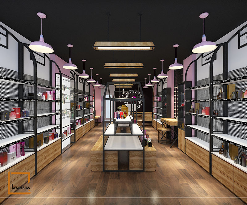 thiết kế shop mỹ phẩm